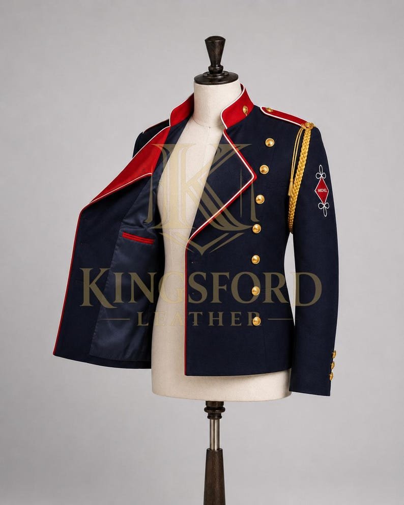 Navy military officer jacket, gold buttons thumbnail 3